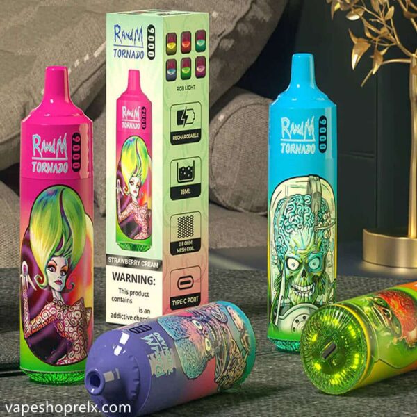 RandM-9000puffs-3.jpg RandM Tornado 9000 Puffs FUMOT 歐美爆款一次性電子煙/可充電拋棄式霧化棒